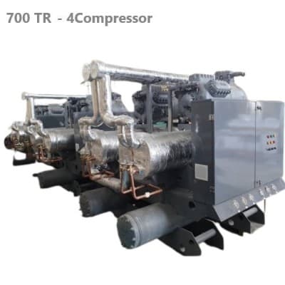 چیلر تراکمی آب خنک 700 تن تبرید دماتجهیز 4DTCHS700