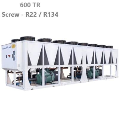 قیمت چیلر تراکمی هوایی اسکرو 600 تن تبرید دماتجهیز DTCHS600
